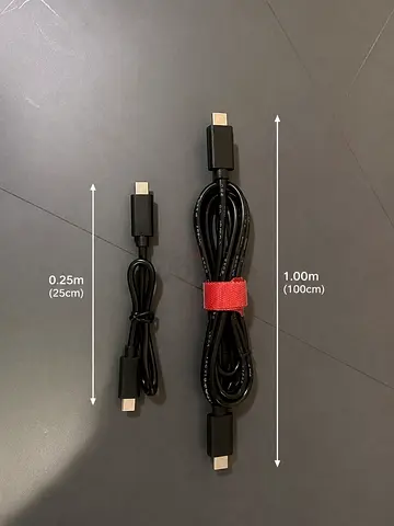 2x USB-C to USB-C Cable Set (25cm + 1m) – Like New