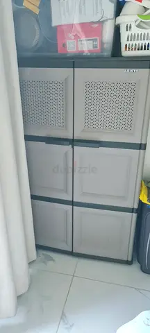 Plastic Modular Storage Cabinet - 2 Door Compact Wardrobe