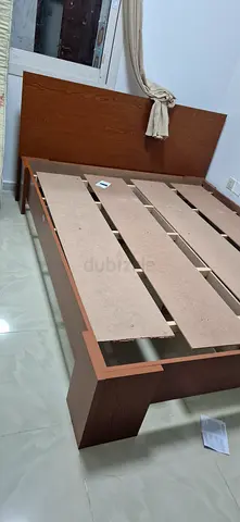 Double bed frame with headboard - good condition