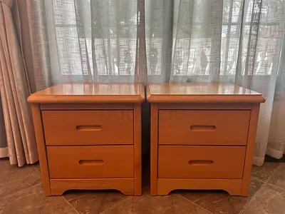 Wooden Bedside Tables – Set of 2