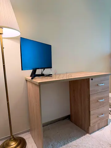 Light oak study desk with 3 drawers - good condition
