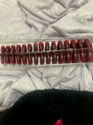 Maroon Almond Press On Nails