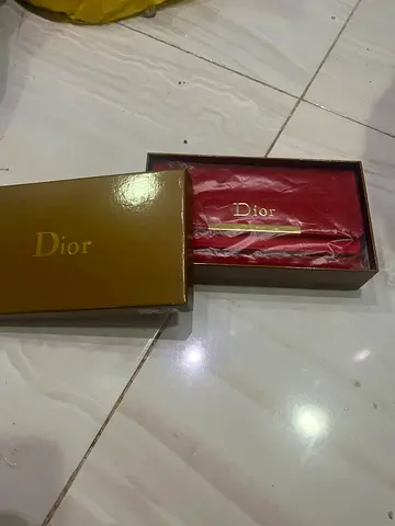 Authentic Dior red wallet in original box - gently used