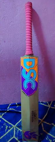 Used DSC Kashmir Willow Cricket Bat with Grippy Pink Handle