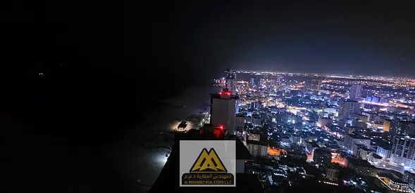 شقة فاخرة للبيع غرفة وصالة 1,400 قدم² بإطلالة بحرية ساحرة في طابق مرتفع 48، أبراج الكورنيش، عجمان