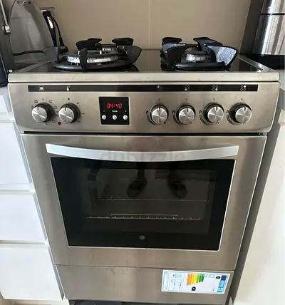 Hoover 4 Burner Top gas oven electric cooker Range black top