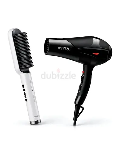 WTZEZO Hair Dryer WT-2060 + Electric Straightening Brush — New in Box (2-in-1 Combo)