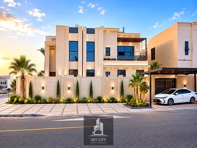 Modern 4-bedroom villa for sale, freehold, Dubai villa design, directly on Street 311, with monthly