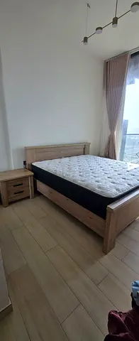 Wooden king Bed Frame with 2 Nightstand and dresser - Good Condition