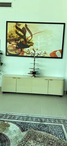 Low TV Cabinet / Sideboard in Cream Finish — Good Condition