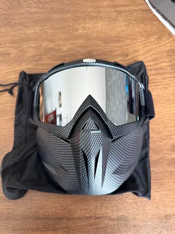 Motorcycle Goggle with Full-face Detachable Face Mask