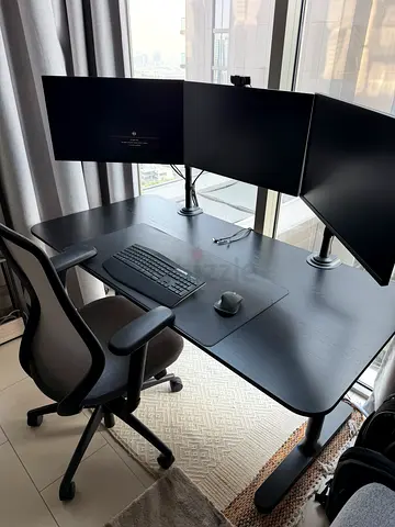 27 inch Triple monitor full work from home setup