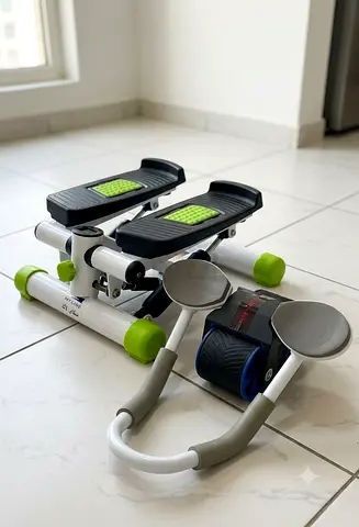 Mini Stepper and Ab Roller Exercise Set
