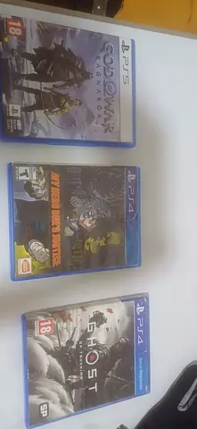 PS5 $% of War Ragnarok + PS4 My Hero Ones Justice + PS4 Ghost of Tsushima (3 Games)