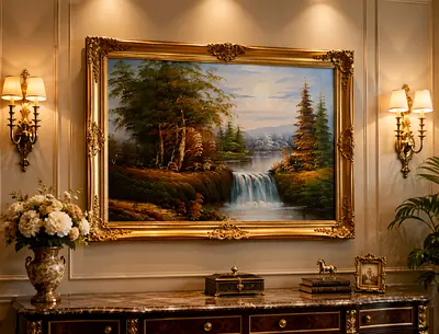 Classic hand painted frame