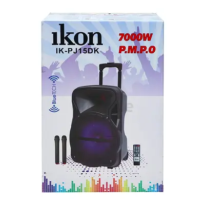 Ikon Portable Bluetooth Trolley Speaker IK-PJ15DK 7000W PMPO