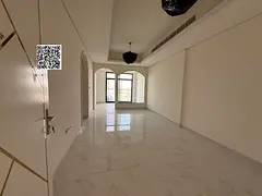 1BR apartment for annual rent in Al Tallah, Ajman, first occupancy, master bedroom, majlis, 2 bathro