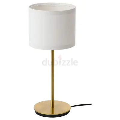 IKEA RINGSTA SKAFTET Table Lamp White Brass - New