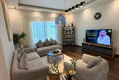 Two bedrooms and a living room, luxurious finishing and decor, ready to move in