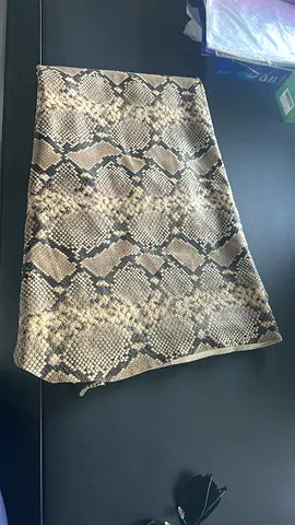 Beige Faux Snakeskin Clutch/Small Bag - Preowned