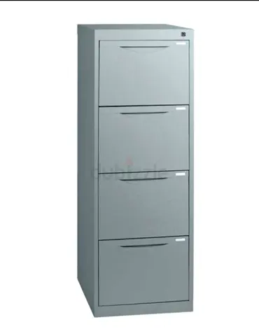 4-Drawer Vertical Metal Filing Cabinet - Grey