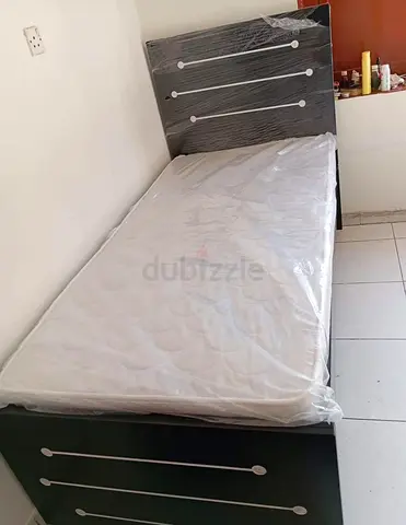 Single bed frame with mattress -