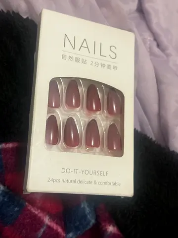 Maroon Almond Press On Nails