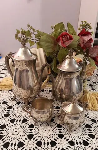 Vintage Leonard Tea Coffee Silver Plated Set