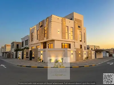 Own your luxurious two-story villa in Ajman with a rooftop terrace, an air-conditioned indoor pool,