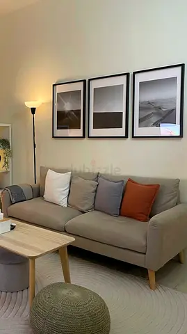 3-Seater Beige Fabric Sofa - Margo
