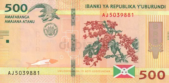 BURUNDI 500 FRANCS BANKNOTE 2023