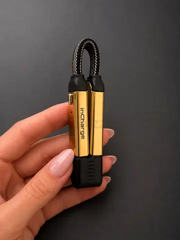 Rolling Square inCharge 6-in-1 X charging cable in excellent condition. USB-A ↔ USB-C ↔ Lightning