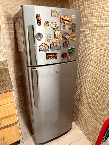 LG Brand 5 years old Used double-door chest freezer in good condition - grey