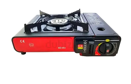 Portable single-burner butane gas stove - with 5 cylinders
