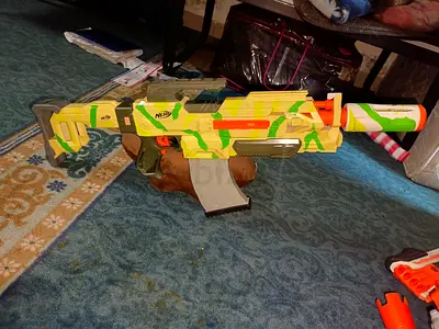 Nerf-style foam dart rifle toy - full-size blaster