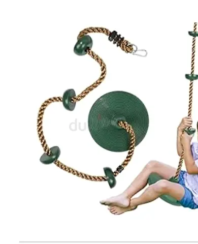 Childrens Outdoor Climbing Rope with Disc Swing Seat