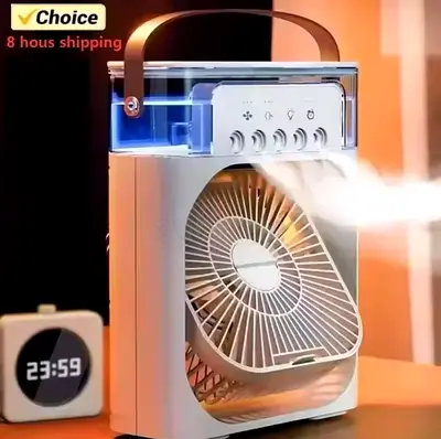 Portable 3-in -1 humidifier fen mini USB fan
