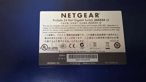NETGEAR ProSafe JGS524 v2 - 24 Port Gigabit Ethernet Switch - Enterprise