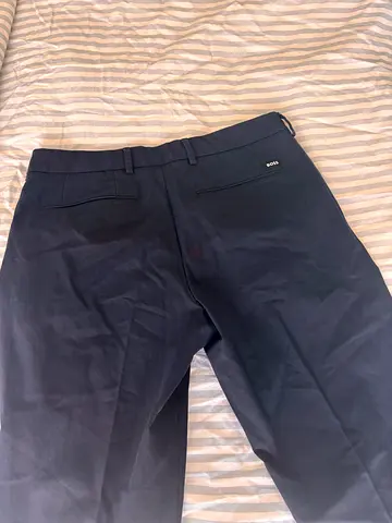 Mens Hugo Boss navy formal chino trousers - size 32R - almost new