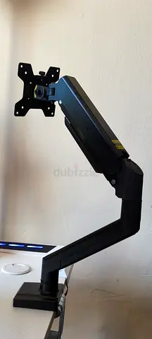 Adjustable Single Monitor Arm Mount - Gas Spring, VESA Compatible