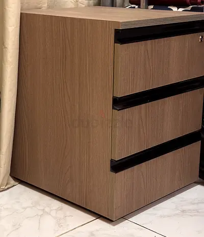 Modern Wooden 3-Drawer Office File Cabinet