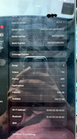 iPad Air (4th gen) 256GB - Good Working Condition