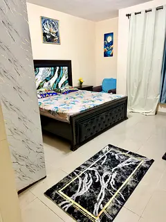 Fully furnished Master Bedroom For family attached washroom