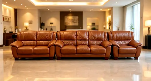 brown leather sofa set 3+2+1
