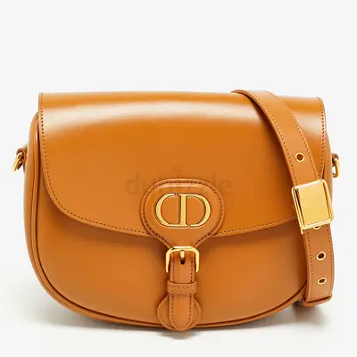 Dior Bobby Medium Tan Leather Crossbody Bag