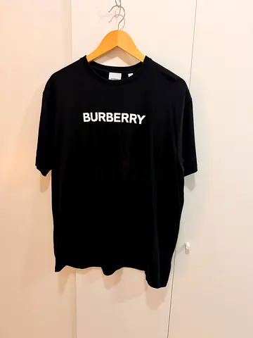 Authentic Burberry Logo Cotton T-Shirt Black