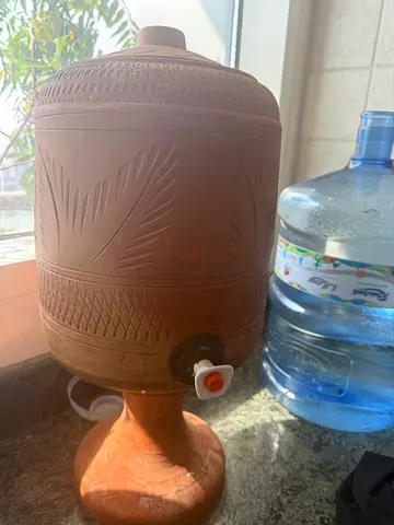 Traditional clay water dispenser with tap - used, good condition. Work perfect and no leak