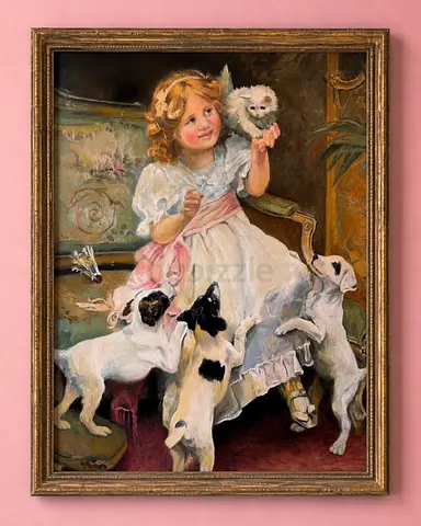 Childhood Tenderness • Original Oil Painting