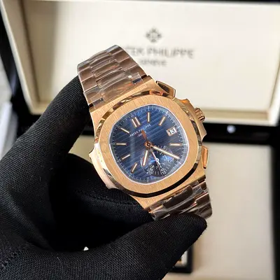 Patek Philippe Nautilus Watch Rose Gold w/ Box and Papers