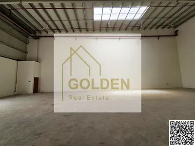 مستودع جديد – أول ساكن | 3,500 قدم² | كهرباء 35 كيلوواط | أم الثعوب – أم القيوين
